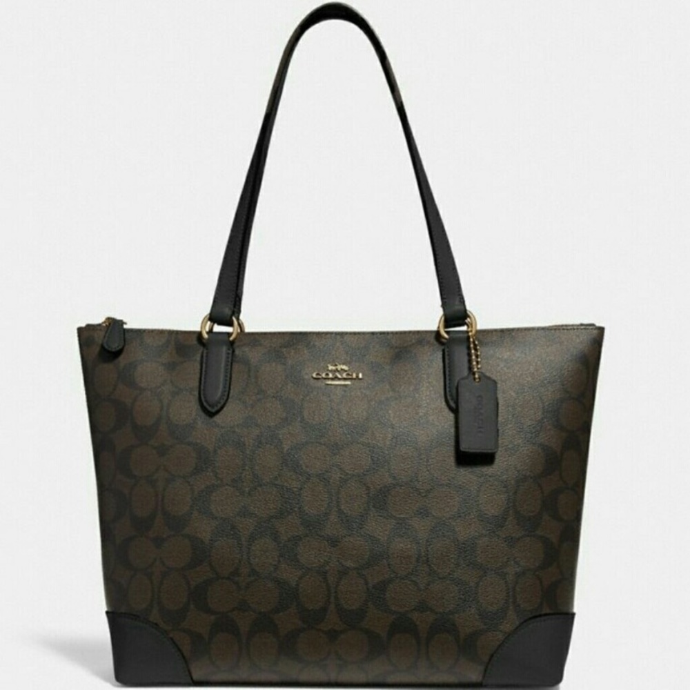 💚Coach Zip Top Tote💚